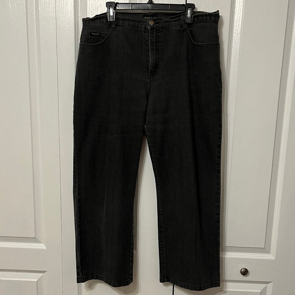 Grey Simon Chang stretcy jeans in dark grey